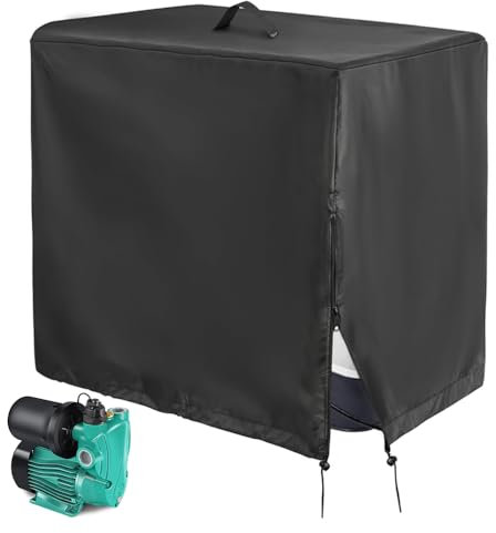 Abri De Pompe De Piscine, Couvercle De Pompe De Piscine Hors Sol Pliable, 420D ImperméAble Cache Pompe Piscine Hors Sol, RéSistante Aux UV Abri Pompe Piscine Hors Sol(Noir 84x61x86 cm)