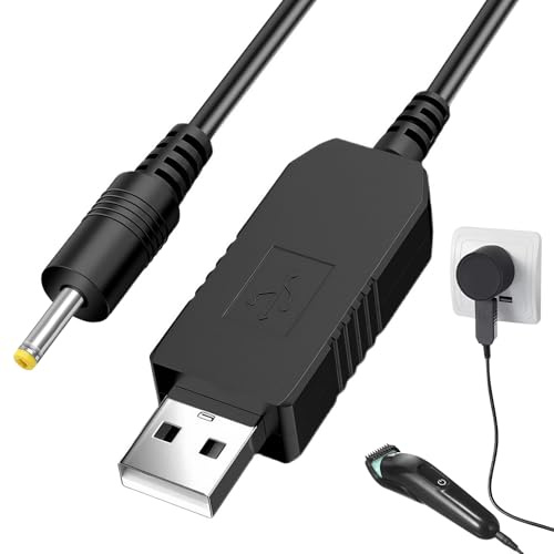 GEU USB Electric Shaver Charger Cable for Braun Series 3 Beard Trimmer 5513 | 5V Replacement Power Cord Compatible with MGK3335 MGK3321 MGK3020 BT3020 BT3021 BT3022 BT3221, 1M Charging Wire