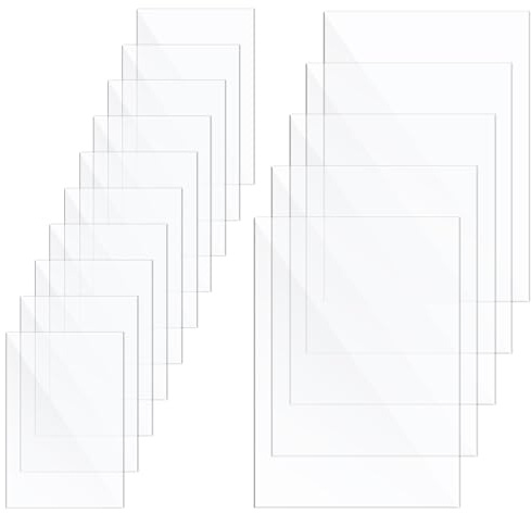 15PCS Acrylglas Platte 1mm Transparent Acrylglas Platte