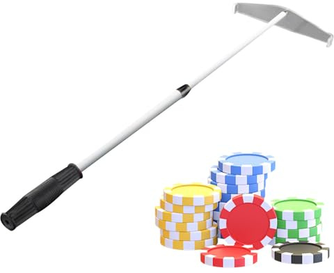 Generisch Poker Chip Schieber, 39.5cm-70cm, Teleskop Poker Chip Pusher, Handgehaltener Chips-Stick-Schieber, Einziehbarer Poker-Chip-Sammelrechen, Casinos-Poker-Chip-Rechen