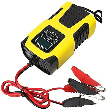 12V 5/6A Carica Batteria For Moto For Auto Display LCD Digitale Piombo Acido Intelligente For Caricabatterie For Al Facile Da Usare(Type A)