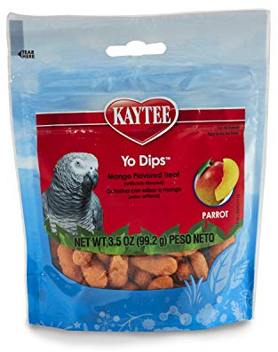 Kaytee Yo Dips Mango Flavored Yogurt Dipped Treat For Pet Parrots, 3.5 oz