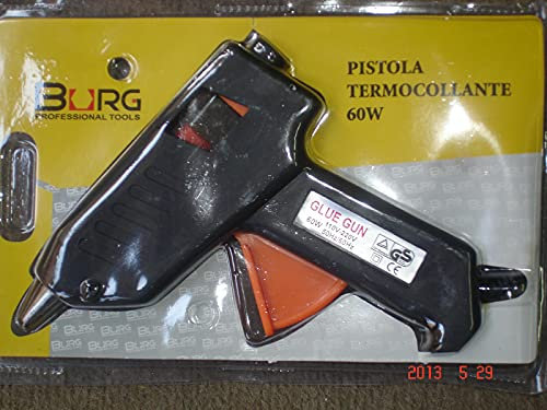 Pistola per colla a caldo 60 Watt 230 V per candelotti di colla da 12mm