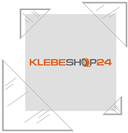Klebeshop24 DREIECKTASCHEN SELBSTKLEBEND | KLEBEECKEN | Transparente Fotoecken | FORMAT WÄHLBAR | 20 oder 100 Stück | Ecken zum Einkleben / 32 mm x 32 mm 100 Stück