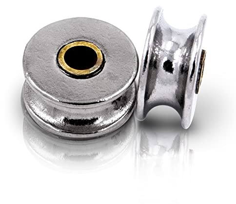 1 Stück Seilrolle 32mm Drahtseil Rolle Stahlseil Blockseilrolle aus Edelstahl A4 Umlenkrolle für Seile bis 8mm