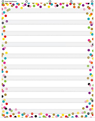 Confetti 10 Pocket Chart, 34 x 44