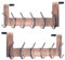 Dseap Over The Door Hook Hanger - 6 Hooks Over Door Coat Rack for Hanging Clothes Hat Towel,Antique Copper, 2 Packs