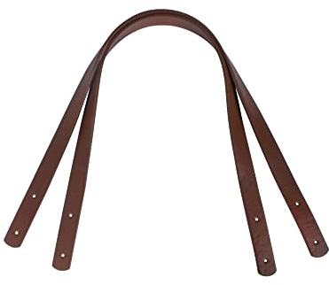 besbomig 2 Pezzi Manici per Borsa Tinta Unita Rivetto Tracolla di Ricambio in PU 60CM Accessori per Borsa a Mano Borsetta Portafoglio,Marrone