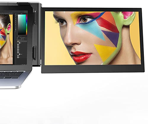 Teamgee Portable Monitor für Laptop, 13,3 Full HD IPS Bildschirm, Laptop Monitor erweiterung für Mac, PC, Chrome