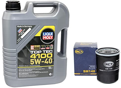 Motoröl Set Top Tec 4100 5W-40 5 Liter + Ölfilter SM148