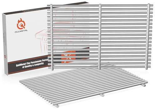 QuliMetal 47,6 x 33,7cm Edelstahl Grillroste 66095 für Weber Genesis II E-310, Genesis II LX E-340/S-340, Genesis II S-310, Genesis II 310/335, Genesis II EX315, Edelstahl-Grillroste Ersatz 2 Stück