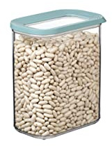 Mepal - Lebensmittelbehälter Rechteckige Modula - Transparente Vorratsbox mit Deckel - Küchenorganizer & Aufbewahrungsbox aus Kunststoff - Stapelbar & Luftdicht - 1500 ml - Nordic Green