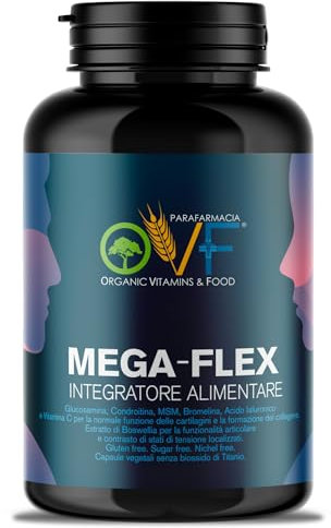 OVF Glucosamina Condroitina ad Alto Dosaggio, Acido Ialuronico, Boswelia e Msm - Integratore Articolazioni e Cartilagine - 180 Cps (3 mesi di fornitura) - Aumento della Mobilità e Supporto Articolare