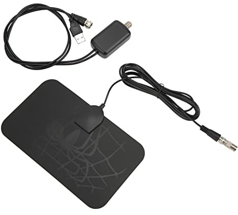 Verstärkte Digitale HD TV Antenne, Hohe Verstärkung 25 dBi, Ultradünnes Panel, Signalreichweite Bis Zu 980 Meilen, mit Klebstoff, TV Antenne für 720P, 1080I, 1080P, Atsc, Verschiedene Definition