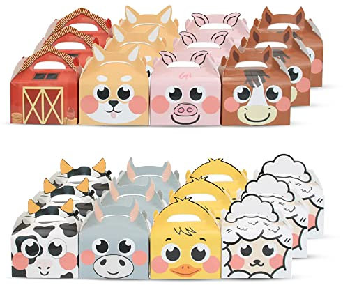 24 Pcs Scatola Regalo per Compleanno Bambini - Sacchetti per Caramelle