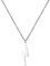 Blitzschlag Bolzen Halskette für Frauen Männer Edelstahl Einfache Street Punk Lightning Bolt Anhänger Halskette Schmuck Inspirational Geschenk für Unisex (silber)