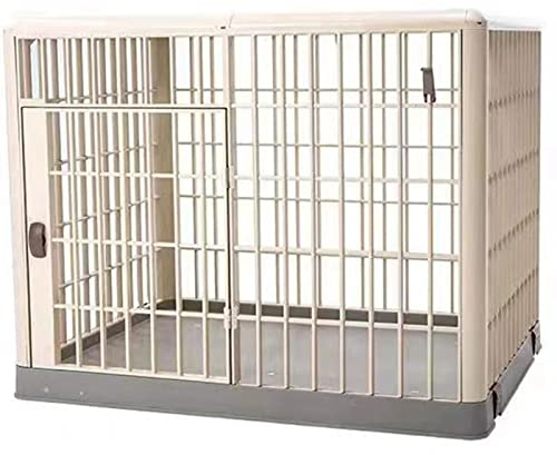 ITALS Hundebox Hundekäfig 2 Türen Size M Transportkäfig Auto Tierkäfig mit Bodenschale Transportbox Gitterbox Hunde Katzen, Kleintiere, Metall (L: 81x55.5x63 cm) M