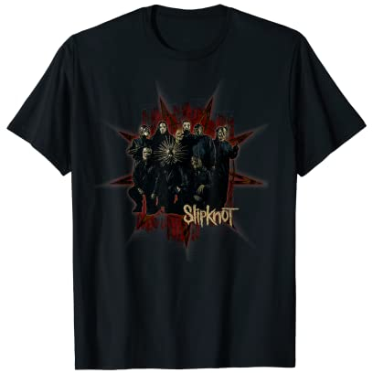 Slipknot Damen Unisex-Kinder Unisex-Erwachsene Klassisch Schwarz Logo T-Shirt, Kurzarm, Crew-Ausschnitt, Small, Polyester 100%
