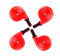 Silikonräder Lauflernhilfe Baby Walker Laufrad – Ersatzteil, 4 Stück/Set, Rad-Set, weich (Rot)