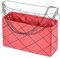DGAZ Taschen Organizer Einsatz, Seide Taschenorganizer für Chanel 22 Tasche, Seidige Berührung Bag in Bag Organizer (Rose Lipstick, Small)
