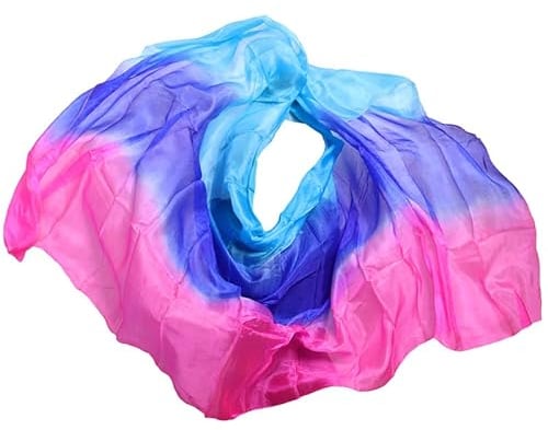 AMEEDA Bauchtanz Schleier Seiden-Bauchtanz-Schleier, Schal, Bauchtanz-Praxis, Leistung, Seidenschleier Bauchtanz-Kostüm (Color, Size : XXL-270x114cm)