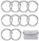 XCSJ 10pcs 45mm Runde Karabiner Sehr Robust Zinklegierung Runde Karabiner Karabinerhaken Rund Groß Karabiner Ring Karabiner Rund O Ring für Schlüsselanhänger, Tasche, Schmuck, Diy Handwerk (Silber)