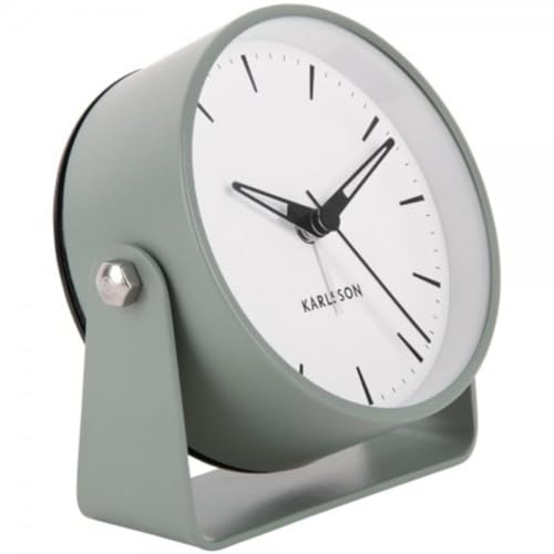 Karlsson Alarm Clock Calm Metal grayed Jade