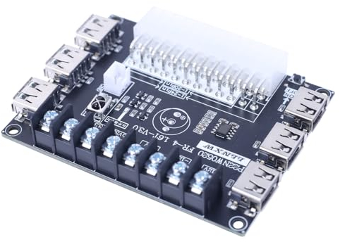 DONGKER USB ATX Netzteil-Adapterplatine, 20/24 Polige Tisch-Stromversorgungsplatine, 3,3 V, 5 V +/- 12 V ATX-Übertragung für Computer-Stromversorgung