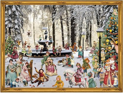 Adventskalender, viktorianisch Am Brunnen: Papier Adventskalender