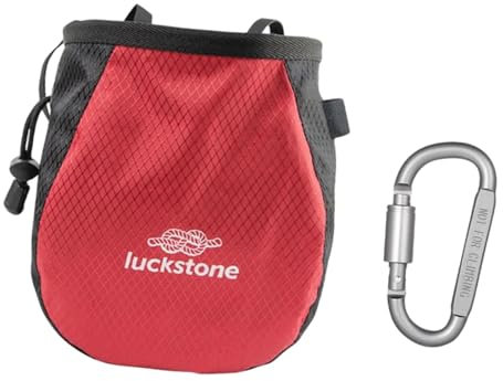 Generic Borsa Porta Magnesite da Arrampicata con Cintura Regolabile Borsa Porta Magnesite Resistente all'Usura per Pole Dance in Palestra, Rosso