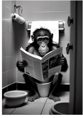 Poster da Parete Immagini di Animali Quadri Decorazione Animali Divertenti Minimalista per la Casa, Senza Cornice 20x30cm Adatto per Arredare Soggiorno e Bagno