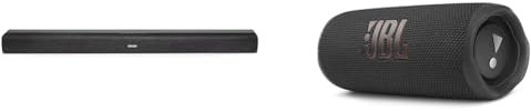 Denon DHT-S216 Soundbar for Surround Sound System, Bluetooth Sound Bar with Built-in Subwoofers & JBL Flip 6 Portable Bluetooth Speaker with 2-way speaker system and powerful JBL Original Pro Sound