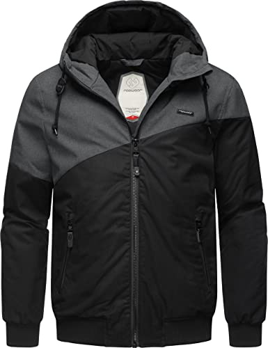 Ragwear Herren warme Winterjacke kurz mit Verstellbarer Kapuze Wings S-3XL