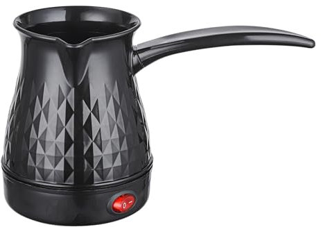 Electric Turkish Coffee Pot, 0.5L Multifunctional Anti-Dry Burn Stainless Steel Coffee Maker with 600W Heating Plate, Removable Handle - Home Brewing