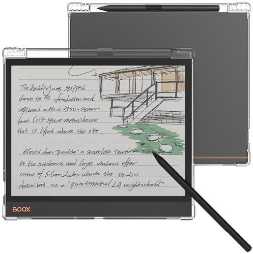GOVTVA Transparente Schutzhülle für 26,2 cm (10,3 Zoll) Onyx Boox Note Air 4 C 2024/Boox Tablet Note Air 3 C/Boox Tablet Note Air3 B/W Cover mit dicken Ecken und Stifthalter, ultradünn (transparenter