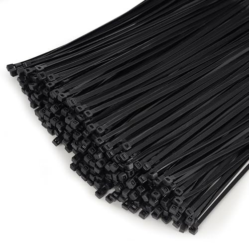 Jokisa 1000 Pièces Collier de Serrage 150 x 4,8 mm, Serflex Noir Resistant à La Traction De 23kg, Professionnelles Attache Câble Durable Résistant au UV Bien Pour Gérer les Câbles, Jardinage, Atelier