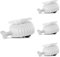 TRVL FIELDER Self Adhesive Caster Wheels, 360° Swivel Stem Casters for Furniture, Mini Universal Wheel with Brake for Small Kitchen Appliances, Trash Can, Storage Box (White, Black Caster, 4 PCS)