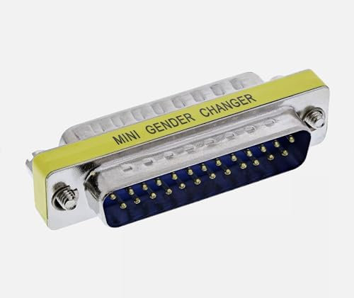 Adaptador Mini Gender Changer D-Sub 25 Macho - Macho