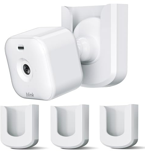 No Drill No Screw Blink Mini Camera Mount, Strong Adhesive Camera Wall Mount for Blink Mini/Mini 2 /Blink Outdoor 4 Camera, Easy to Install Blink Indoor Mount,White(Blink Camera is Not Included) 3Pack