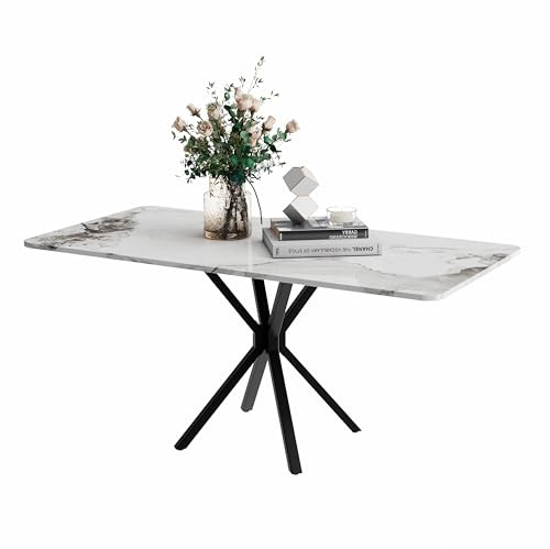 GOLDFAN Couchtisch, Wohnzimmertisch im Industriestil, TV Tische, Kaffetisch, Sofatisch im Industriestil für Wohnzimmer, Schlafzimmer, Büro, 100 x 50 x 45cm Weiß