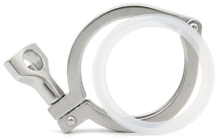 LEFTART 304 Edelstahl Sanitär Tri Clamp Clover Ferrule Flansch Sanitär Fitting, for Ferrule Homebrew Rohrverschraubungen(3inch x k91)