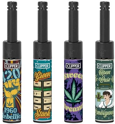 Clipper Feuerzeug Quartal 1/2025 (Mini Tube Retro Weed)
