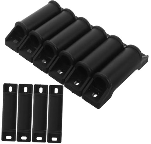 10pcs Gaming Chair Foot Pedal Slider Adjustable Knob Flat Bottom Tray Part Knob Breathable Keyboard Desktop Hood Footrest Replacement Chair Foot Rest Attachment Recliner Pad Black WHAMVOX
