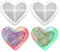 Ymapinc 2Pcs Heart Shaped Silicone Resin Tray Mould, 13x12cm Heart Coaster Molds for Epoxy Resin Concrete Craft Mold for DIY Container Storage