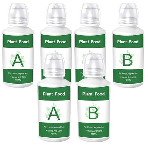 6 pezzi di fertilizzante per piante idroponiche, nutrienti idroponici A e B, fertilizzante per verdure, frutta, idroponico agricolo, per piante idroponiche, nutrienti