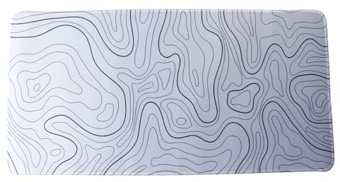 Ausi Tapis de souris blanc, tapis de souris de jeu 600 x 300 x 2 mm, grand tapis de souris minimaliste pour ordinateur de bureau