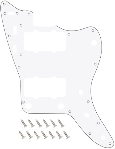 Banworks Vintage 60er Jazzmaster Pickguard 3-lagige 13-Loch Gitarre Pickguard | JM Pickguard Gitarren-Pickguard Kratzplatte für Fender Jazzmaster JM Gitarren JT/HB-14 Weiß