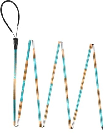 pistro 106.30inch Pole Tool for Slackcountry Backcountry Equipment, Aluminum Snowboarding Probe for Avalanche Beacons & Transceivers- blue Orange