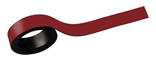 MAUL Magnetstreifen rot 2er Set beschriftbar flexibel anpassbar | klare Kennzeichnung, schneller Überblick, hält auf Metallflächen, ideal für Büro Lager Planung