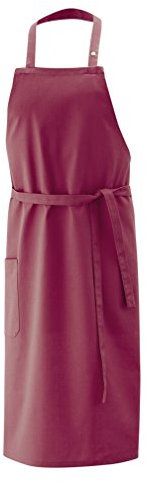 Latzschürze, Schürze 100x80 cm LxB in Bordeaux LxB aus 65% Baumwolle, 35% Polyester und per Nackenband 3x verstellbar